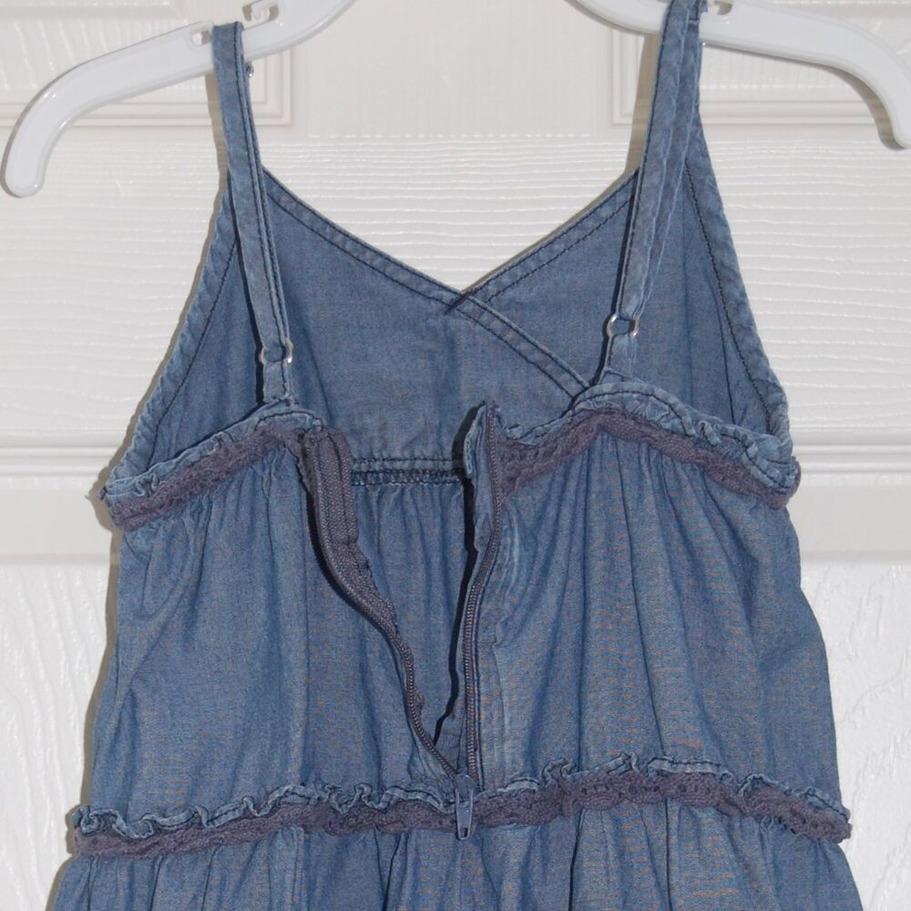 H&M Girls 4-5Y Denim Tiered Sun Dress, 100% Cotton - Picture 5 of 7